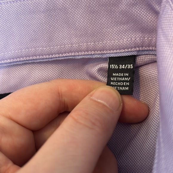Psycho Bunny men’s purple long sleeve button down shirt size 15.5 - Picture 9 of 10